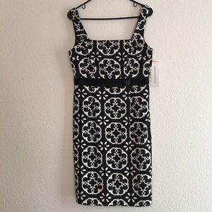 Brand new black and white print dress