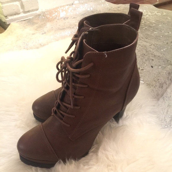 Forever 21 Platform Brown Booties
