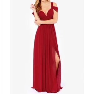 Bariano Ocean of Elegance Wine Red Prom Dress