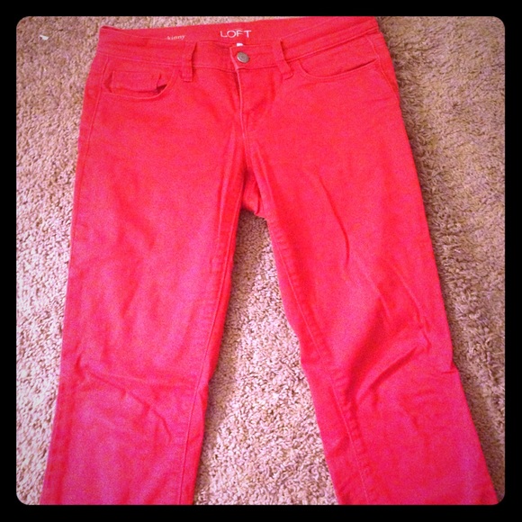 Red Modern Skinny Petite Jeans