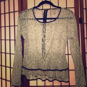 Forever21 lace peplum top