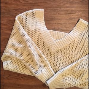 Light Cream V-Neck Sweater