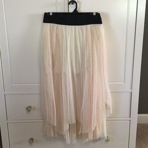 Free People tulle midi skirt