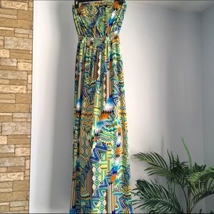 Milano Mulitcolored Maxi Dress
