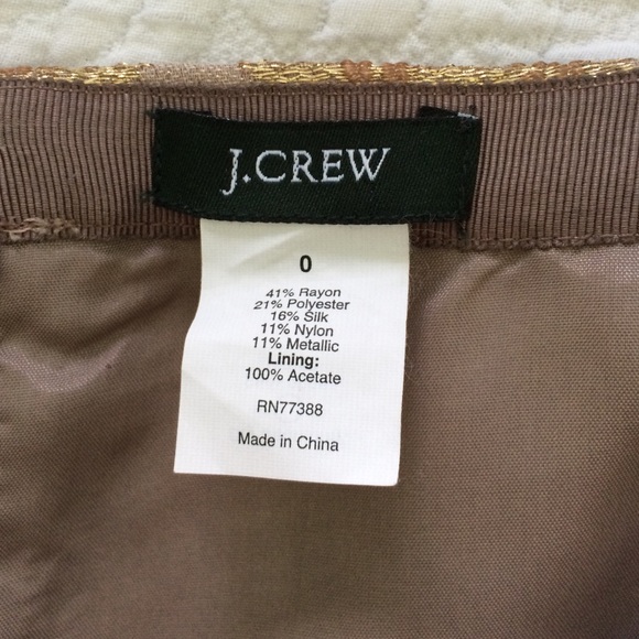 JCrew Gold Patterned Mini - Picture 2 of 3