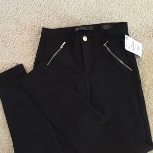 Zara trafaluc black slim pants