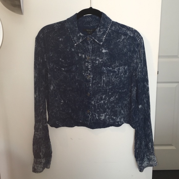 Faux Denim Nollie Long Sleeve Top