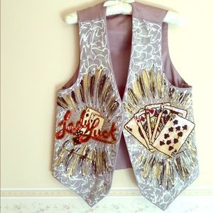 Amazing Vintage "Lady Luck" vest!🎲