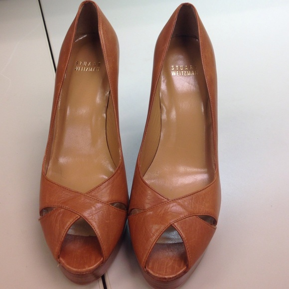 Stuart Weitzman Shoes - MWOT Authentic peep toe leather pumps