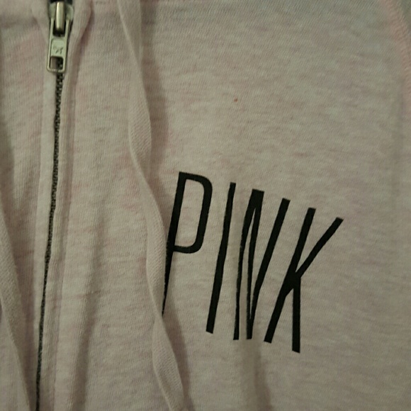 Pink Victoria Secret zip hoodie