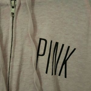 Pink Victoria Secret zip hoodie