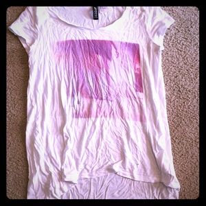 Pink print tee