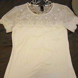 White lacey top