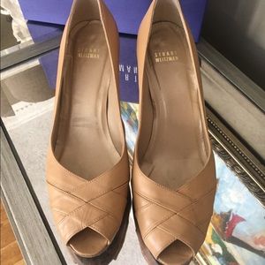 Stuart Weitzman almond butter calf heels