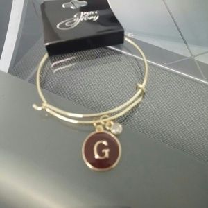 Enamel initial bracelet game cocks fsu scu