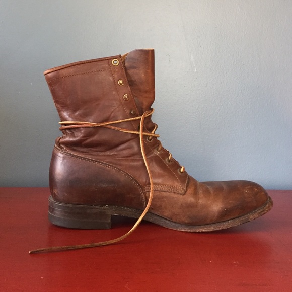 Justin Shoes - Justin Lace Up Leather Boots