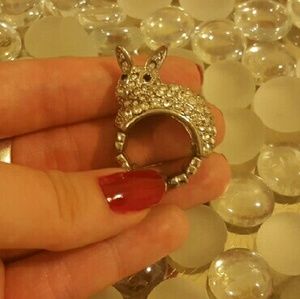 Jewel Covered Bunny Ring