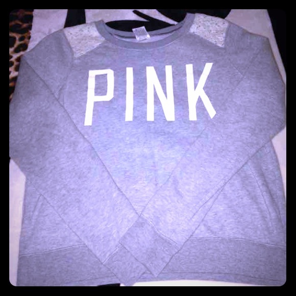 Xsmall grey VS Pink Sweatshirt with lace detail