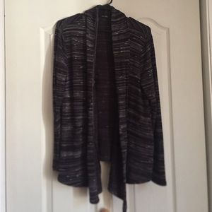 Purple patterned cardigan