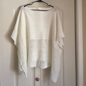 Cute white poncho