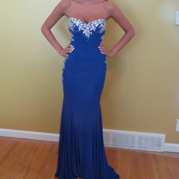 Royal blue prom dress