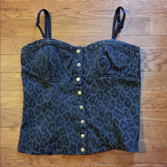 Animal Print Bustier Top