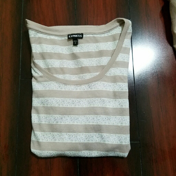Express Tops - Express tan and white striped top size small