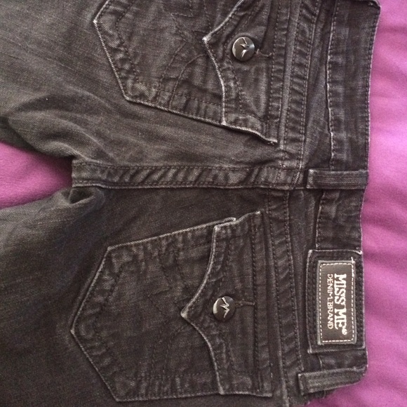 Miss Me Dark Bootcut Jeans with Buttoned Pocket - Picture 3 of 4