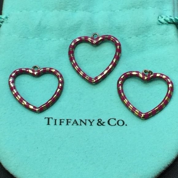 Tiffany & co. Red enamel picasso hearts (3)
