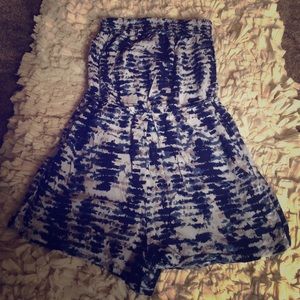 Blue print romper
