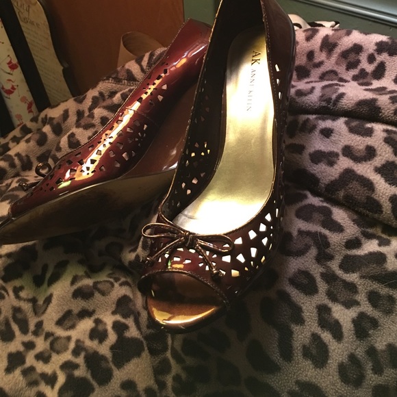 Peep toes wedge patent leather - Picture 2 of 4