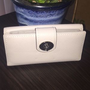 Coach Turn Lock Leather Checkbook Wallet