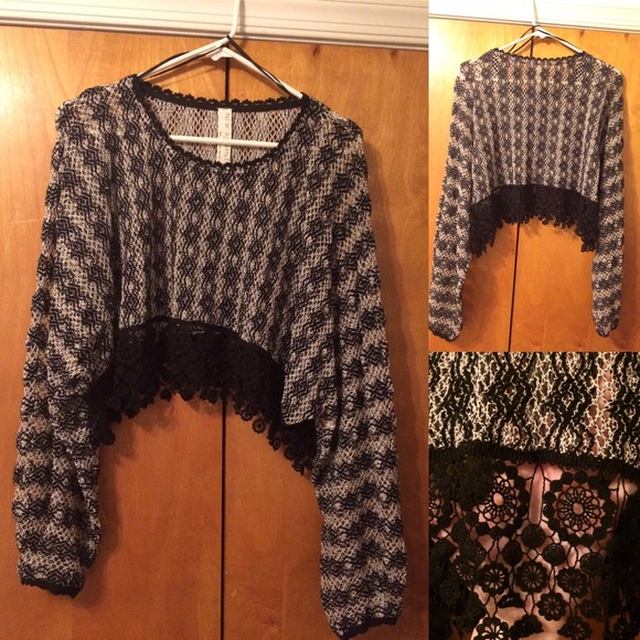 Free People Crochet Crop Top