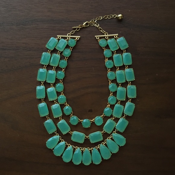 Kate Spade Aqua 3 layer necklace