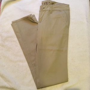 Tan straight leg pants