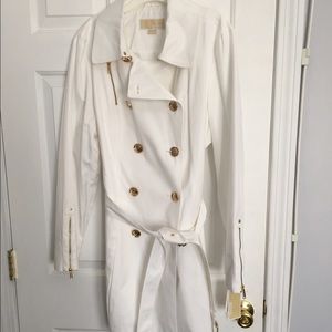Michael Kors white trench coat XL