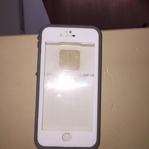 White and Grey iPhone 6 Lifeproof case.