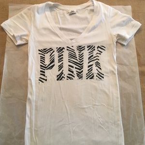VS Pink V neck tee