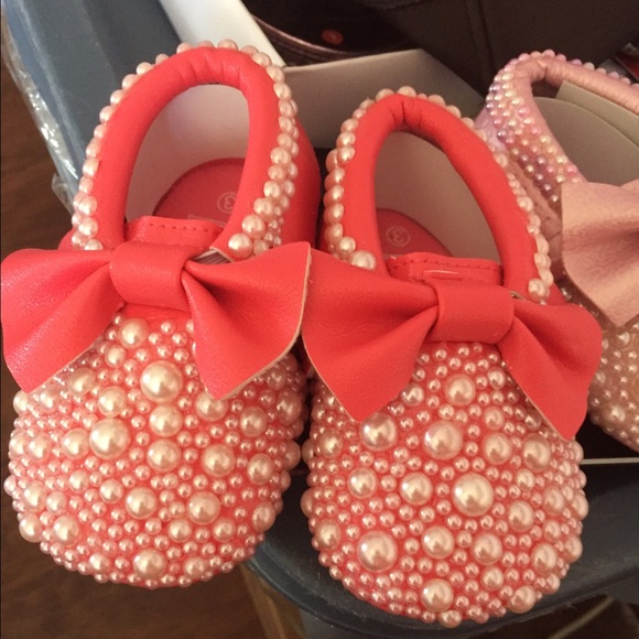 Different models of baby shoes