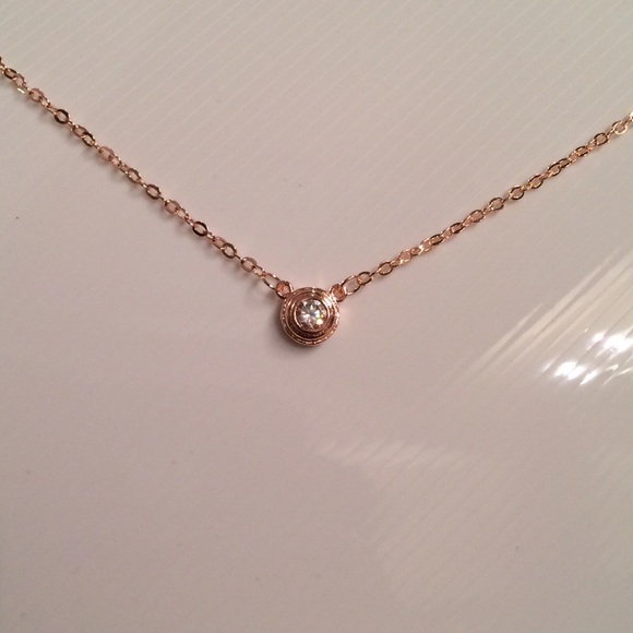 18k Rose Gold and CZ Diamond💎Choker - Picture 2 of 3