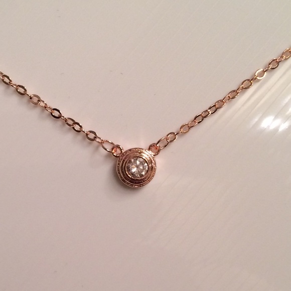 18k Rose Gold and CZ Diamond💎Choker - Picture 3 of 3