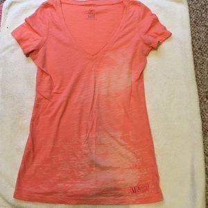Peach American eagle V-neck