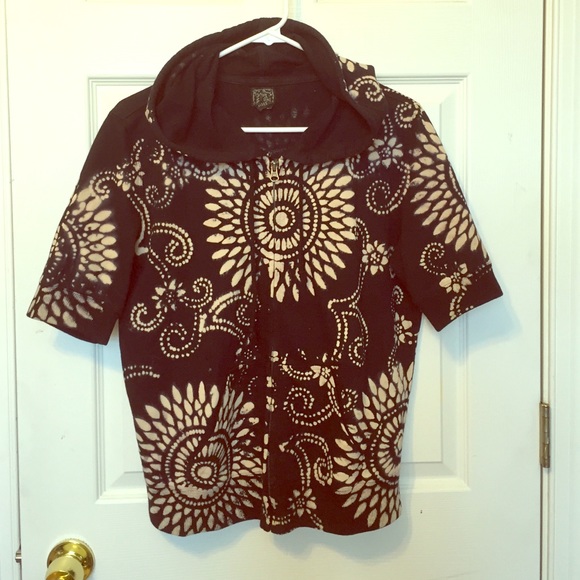 Lucky brand short sleeve hoodie B&W