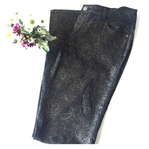 Soft gold paisley black style jeans/pants 🍀