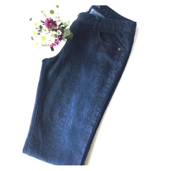 Original denim animal print jeans ❤️👖🍀