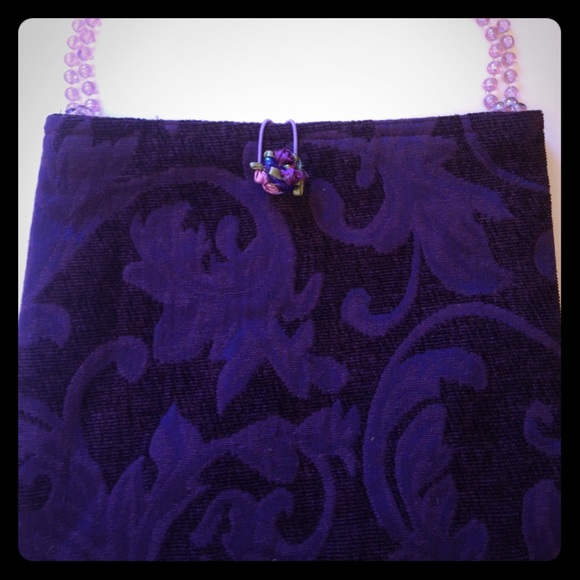 Grape jacquard handbag