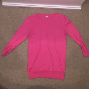 Pink J crew sweater XS
