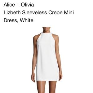Alice + Olivia white shift dress