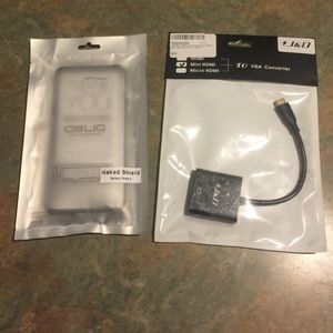 Galaxy phone case and vga converter