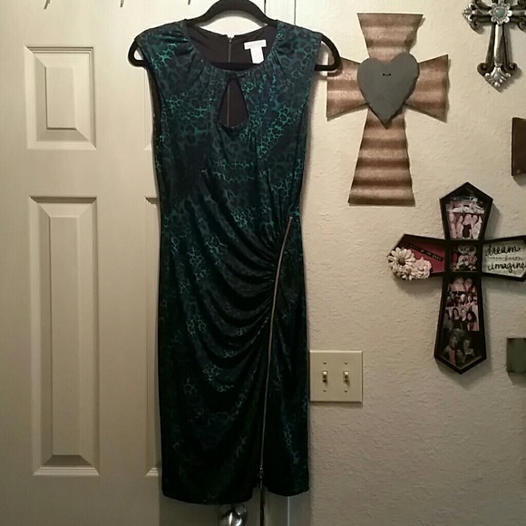 Emerald cheetah dress
